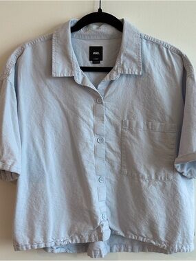 Vans Light Blue Cotton Button-Up Shirt